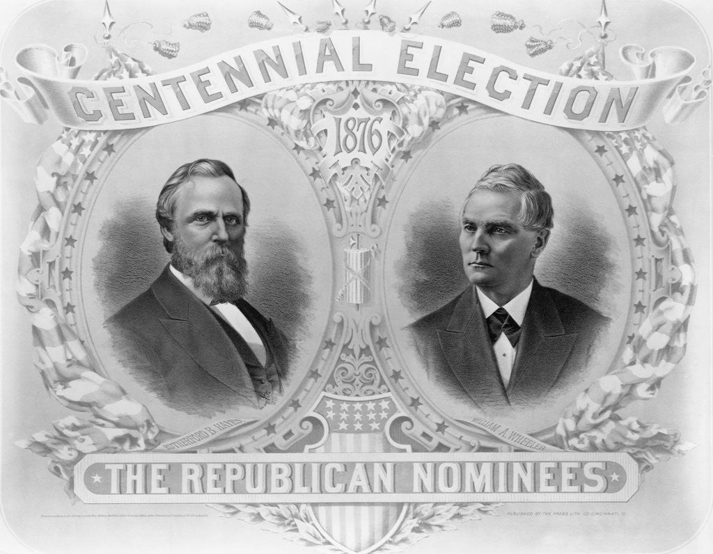 Detail of Republican Presidential and Vice Presidential Nominees of 1876 by Anonymous