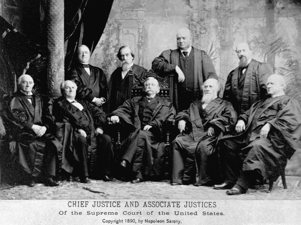 Detail of Portrait of the 1890 Supreme Court by Anonymous