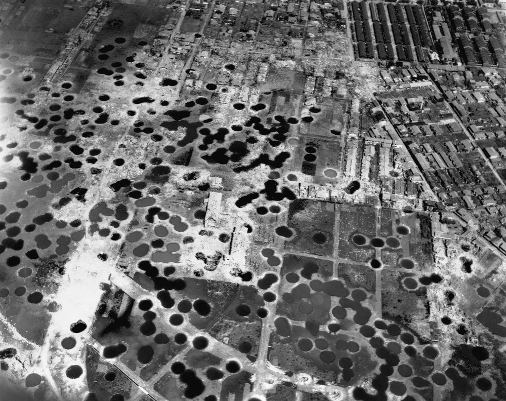 Detail of Bomb Damage in Osaka by Corbis