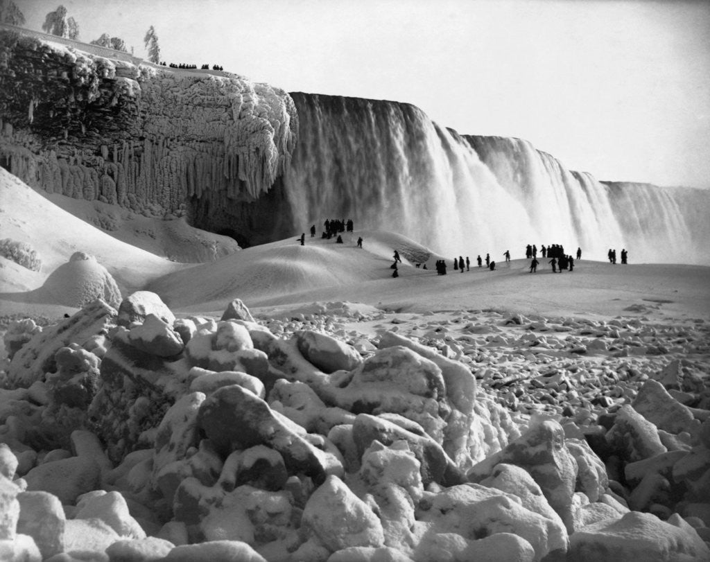 Detail of Niagara Falls in Winter by Anonymous