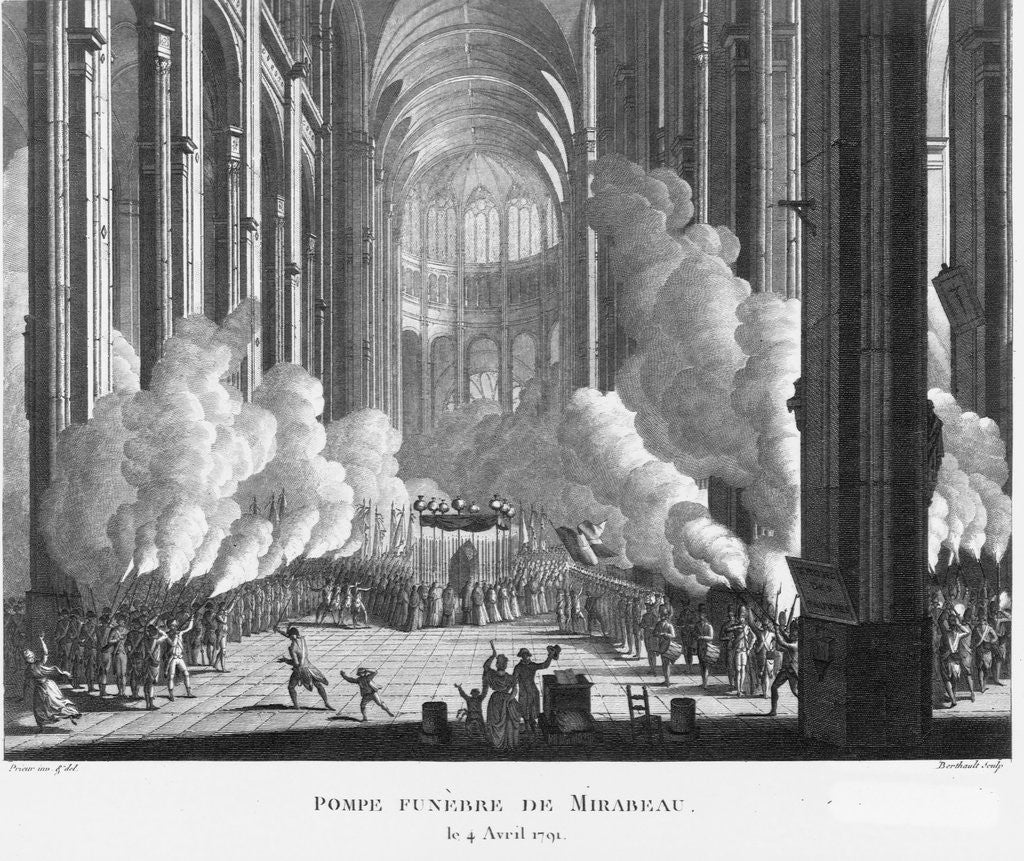 Detail of Pompe Funebre de Mirabeau by Berthault