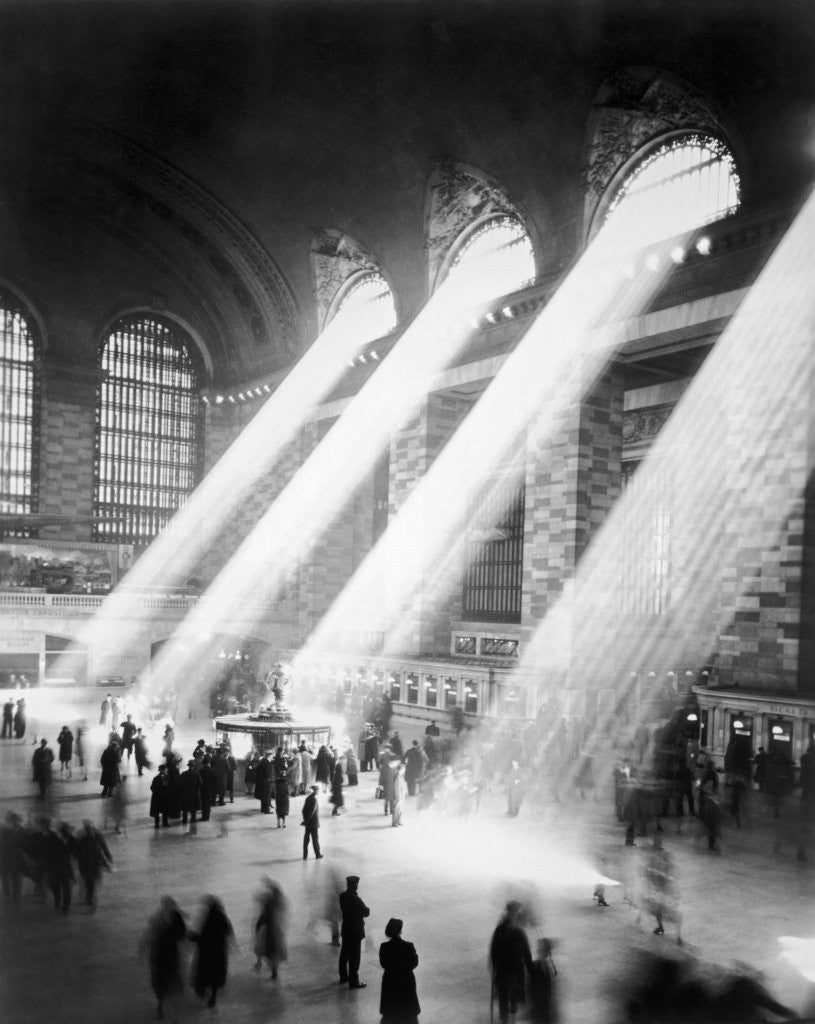Detail of Sunbeams in Grand Central Station by Corbis