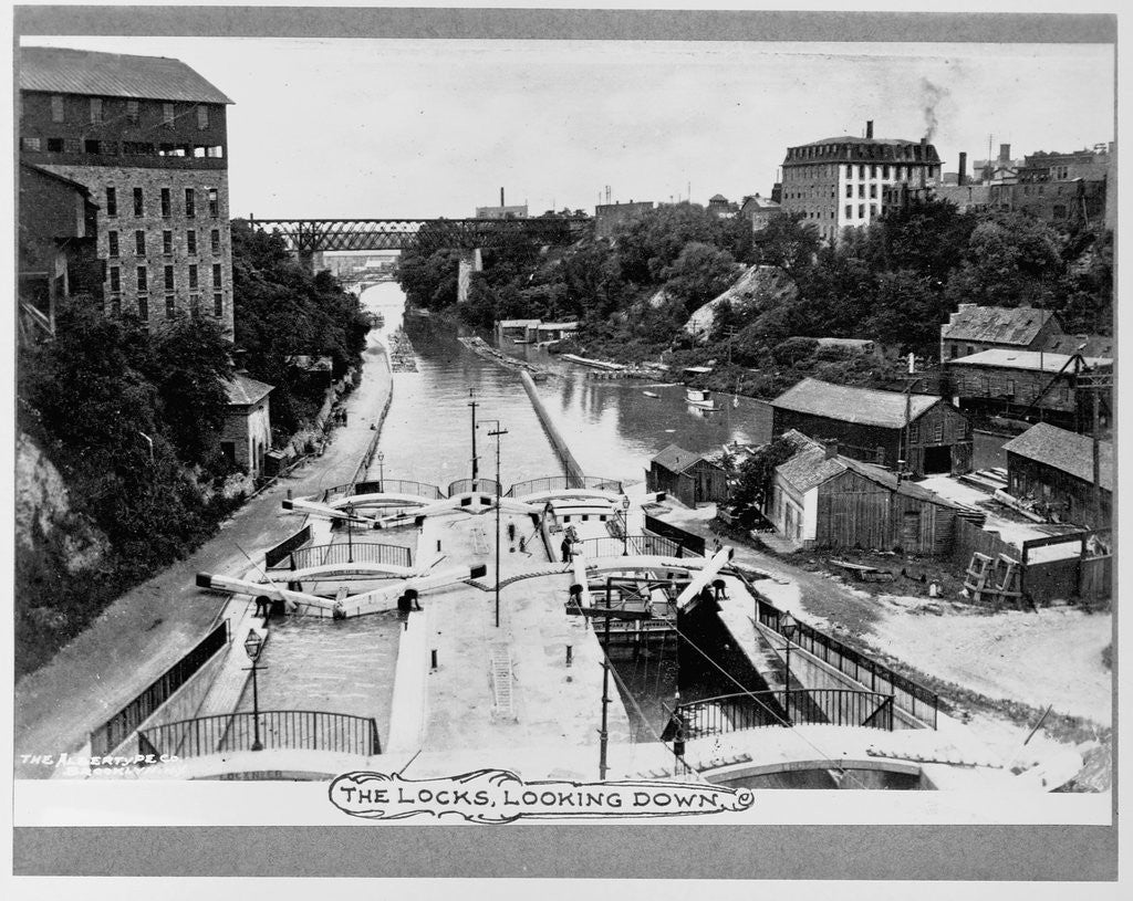 Detail of Canal Locks at Lockport by Anonymous