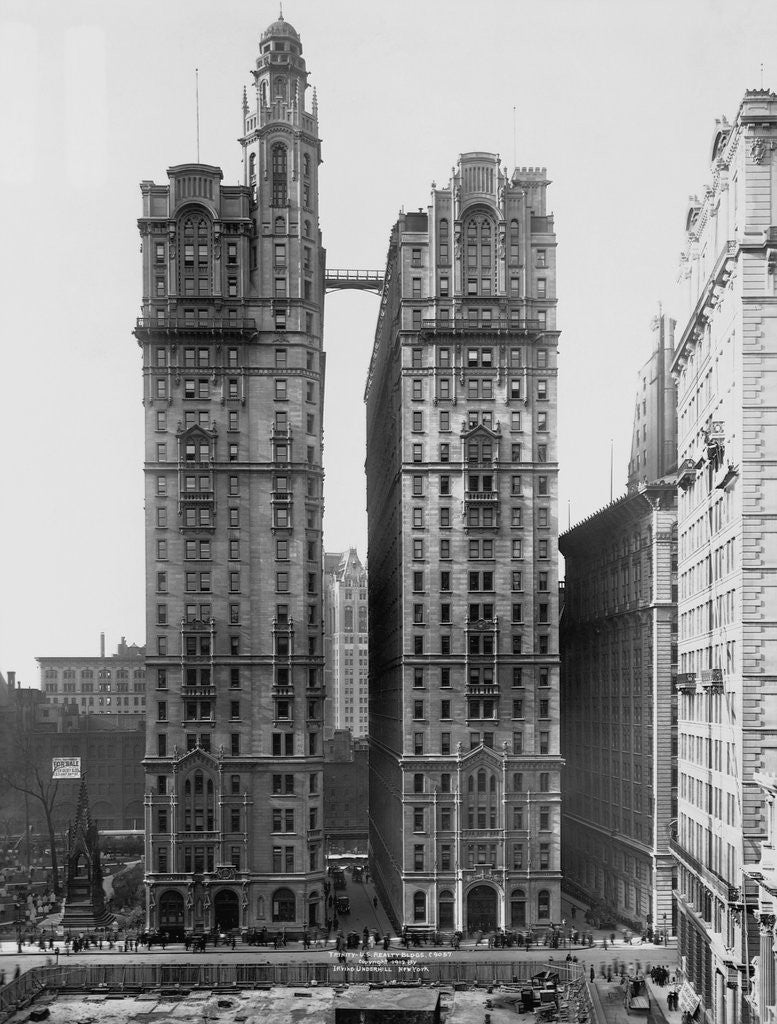 Detail of Trinity and U.S. Realty Buildings, New York by Anonymous