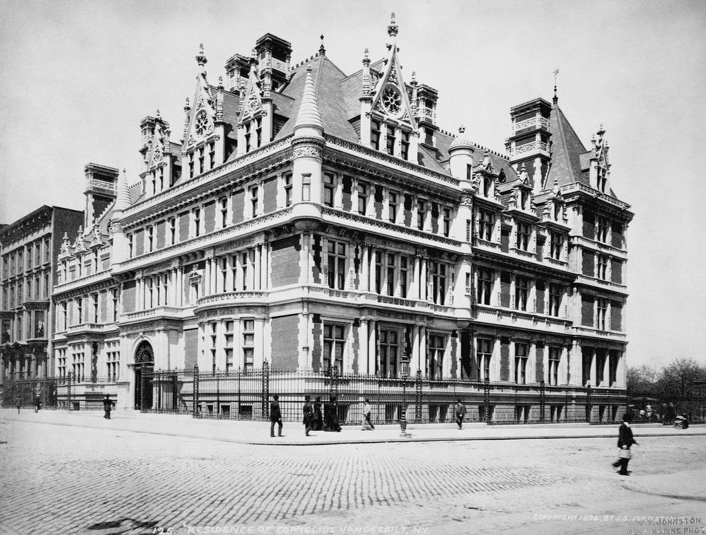 Detail of Exterior View of Cornelius Vanderbilt II Residence by Anonymous