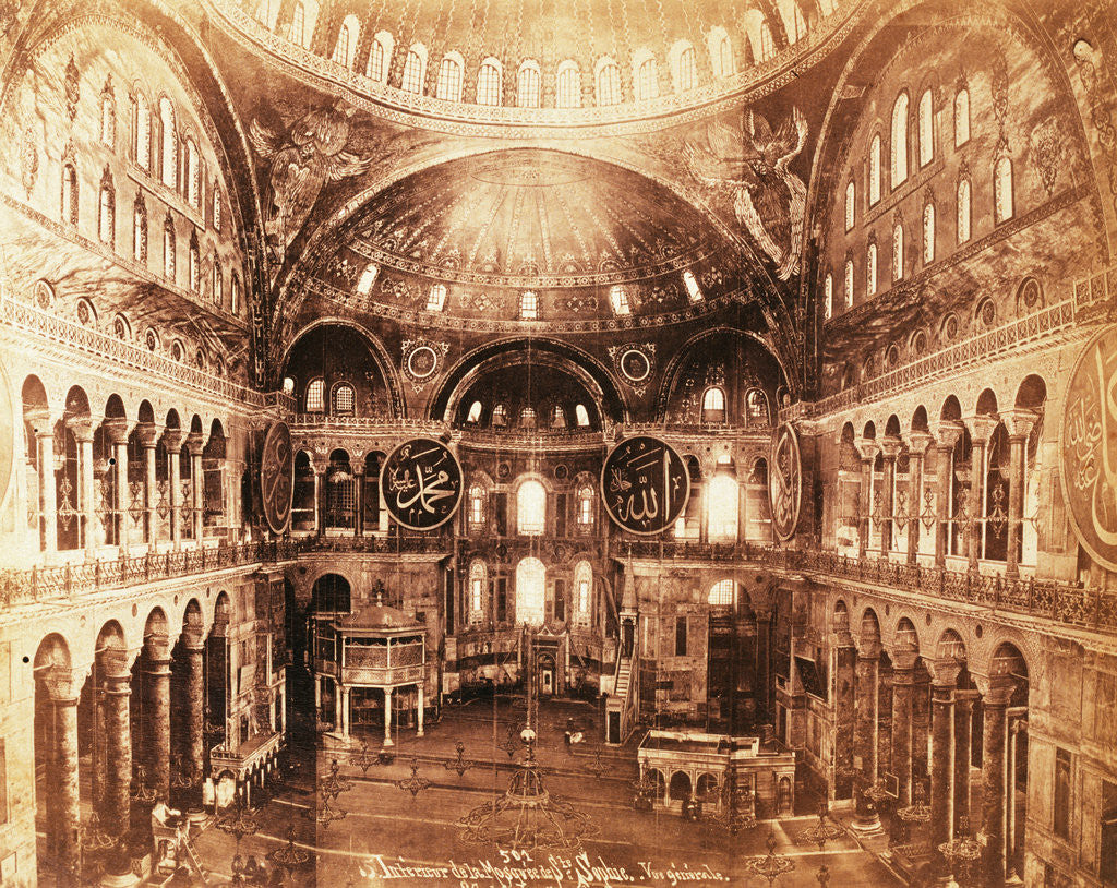 Detail of Hagia Sophia in Istanbul: Interior and Apses by Anonymous