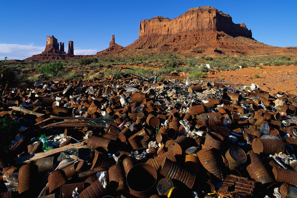 Detail of Trash Dump and Sandstone Buttes by Anonymous