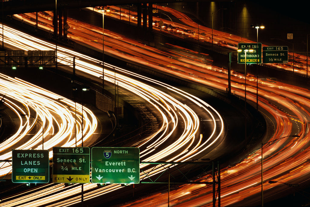 Detail of Rush Hour Traffic on Interstate 5 by Anonymous