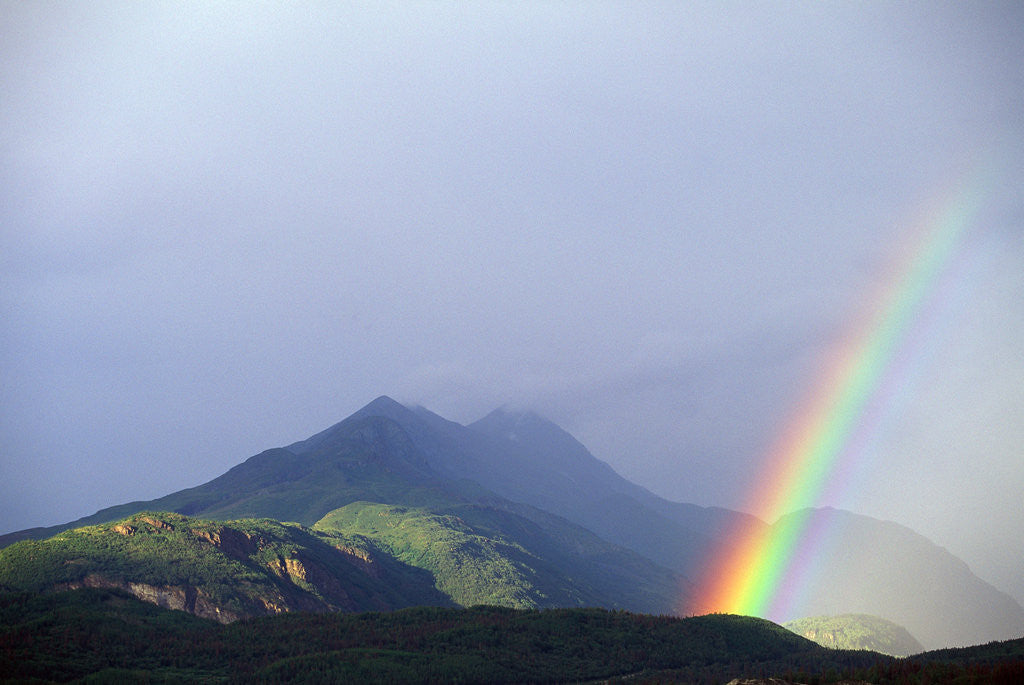 Detail of Rainbow over Alaskan Mountain by Anonymous