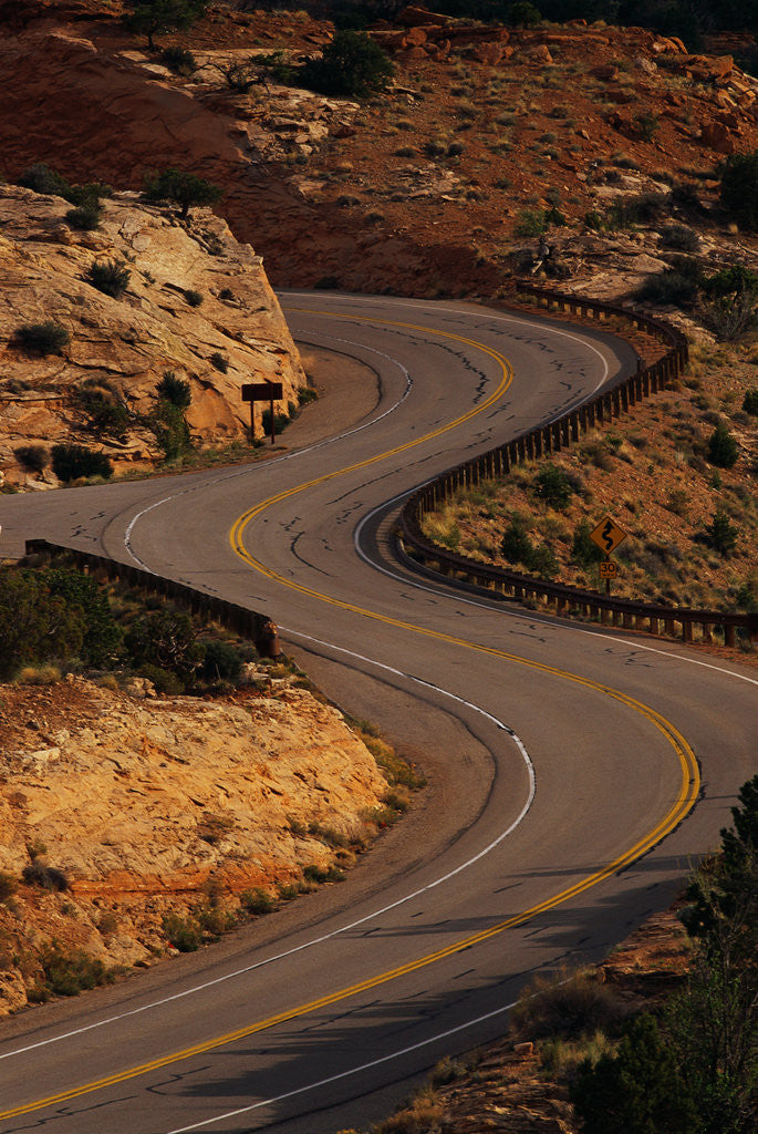 Detail of Winding Highway by Anonymous