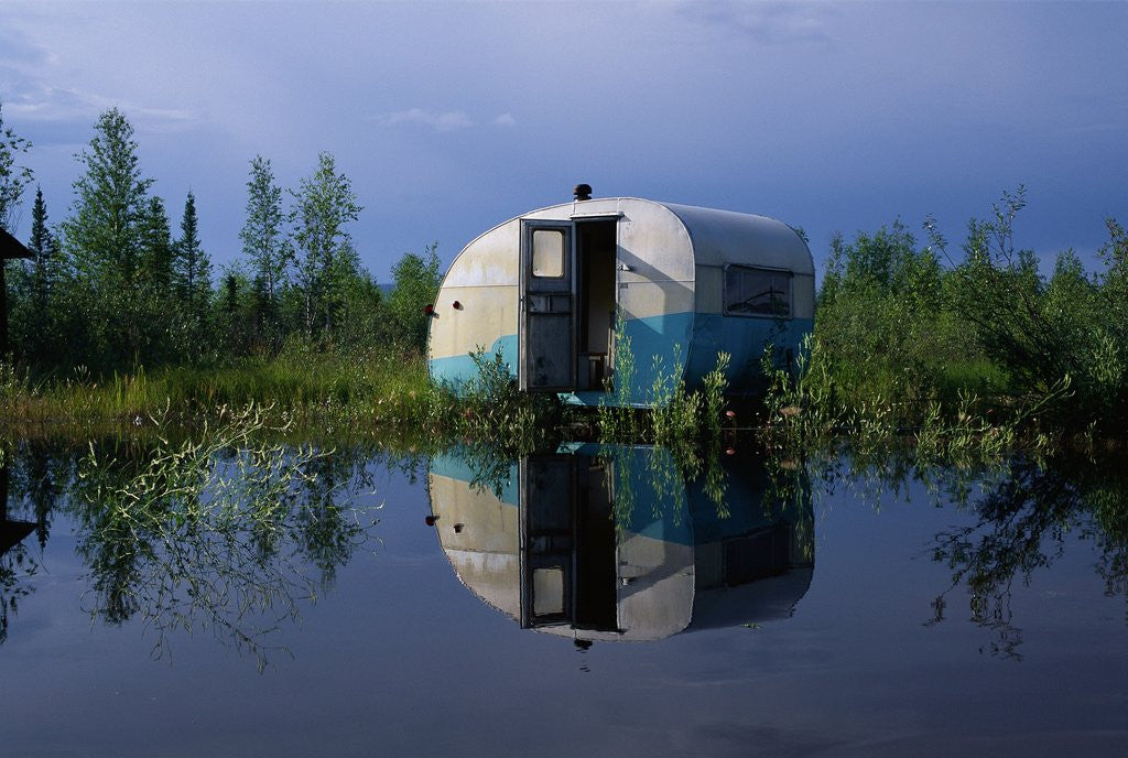 Detail of Flooded Trailer near Alaska Highway by Anonymous
