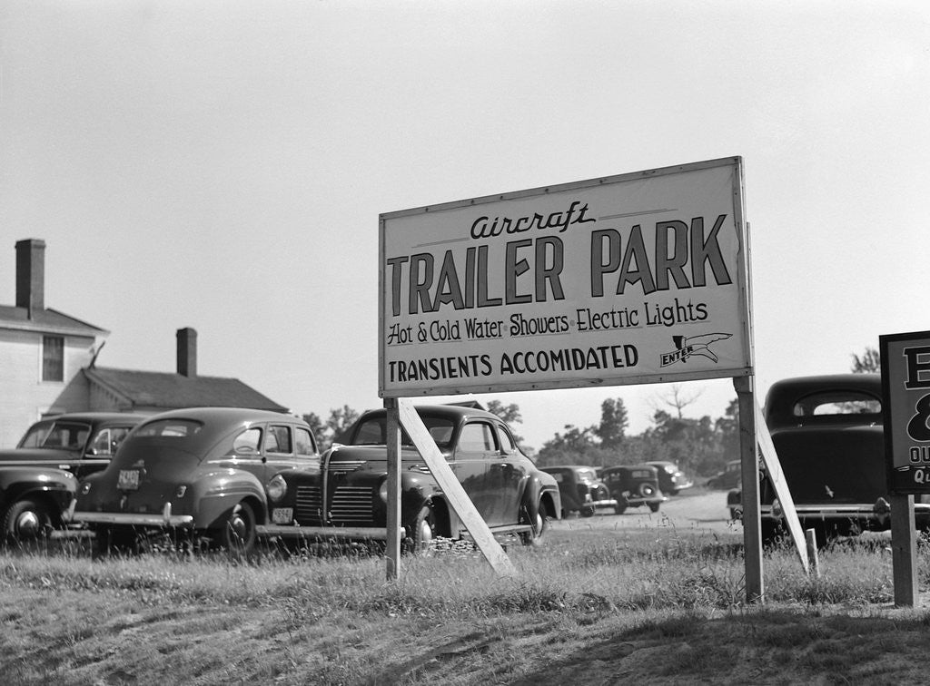 Detail of Trailer Park Sign by Anonymous