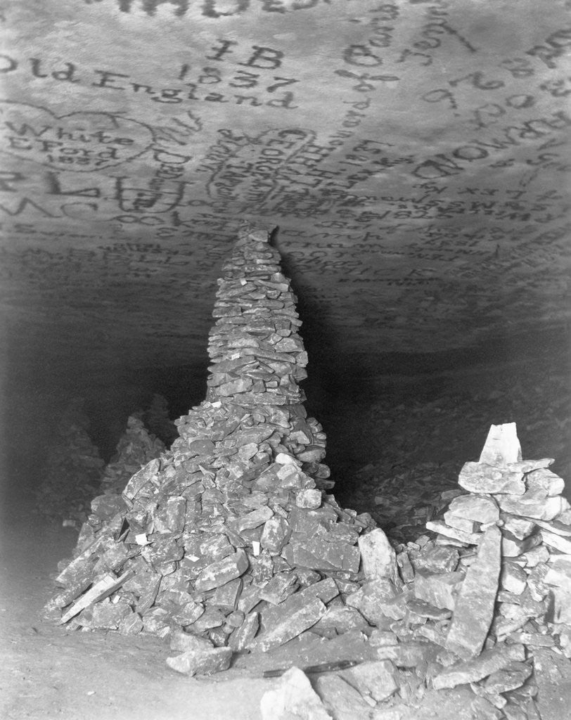 Detail of Graffiti Inside Mammoth Cave by Corbis
