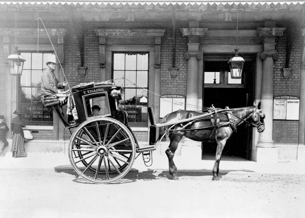 Detail of Horse-drawn Cab in London by Anonymous