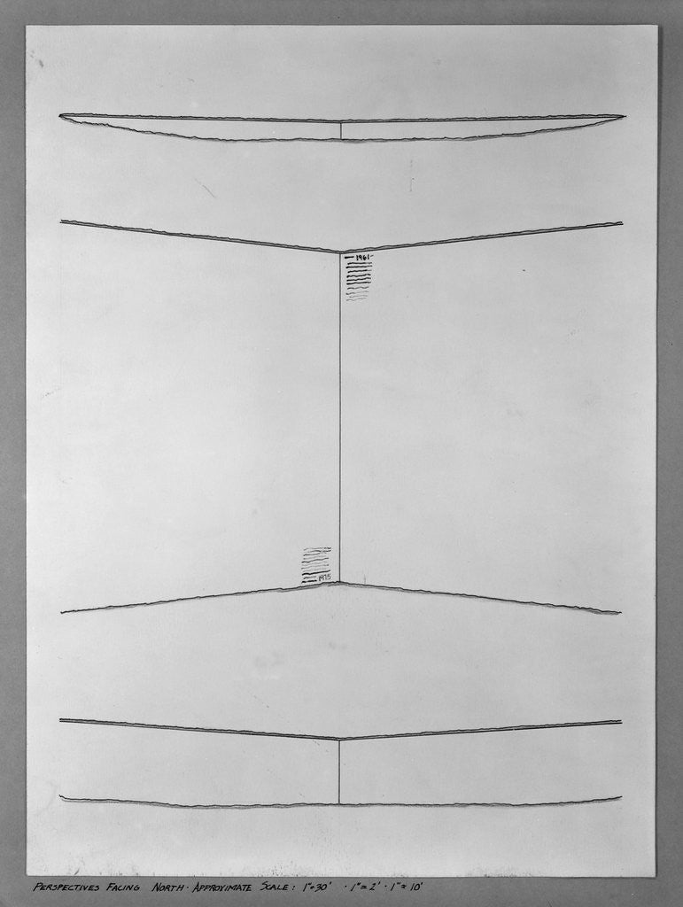 Detail of Perspective Elevation for the Vietnam Veterans Memorial Competition by Maya Ying Lin