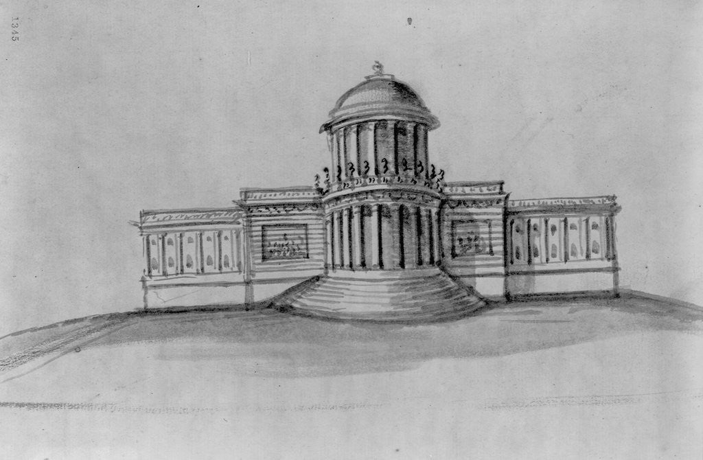 Detail of Drawing of U. S. Capitol by Anonymous