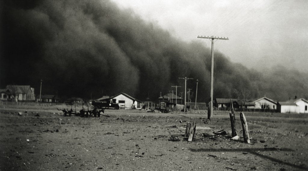 Detail of Dust Storm in Springfield by Anonymous