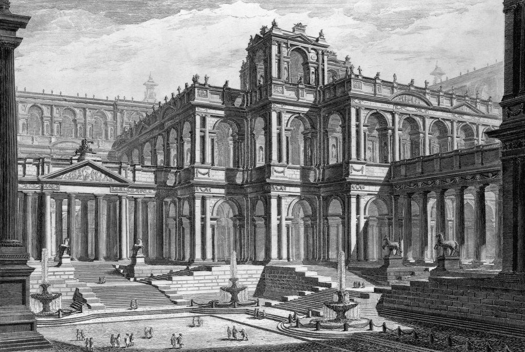 Detail of Portico in the Roman Forum by Giovanni Battista Piranesi
