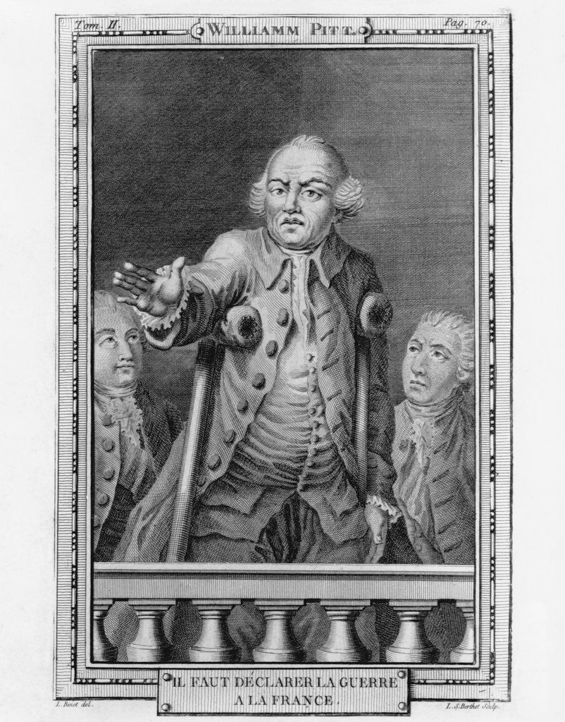 Detail of William Pitt Designed by Louis Binet