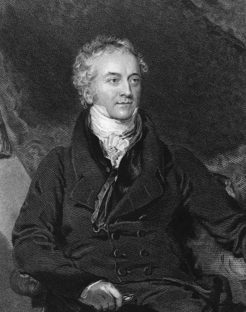 Detail of Engraving of Thomas Young by Corbis