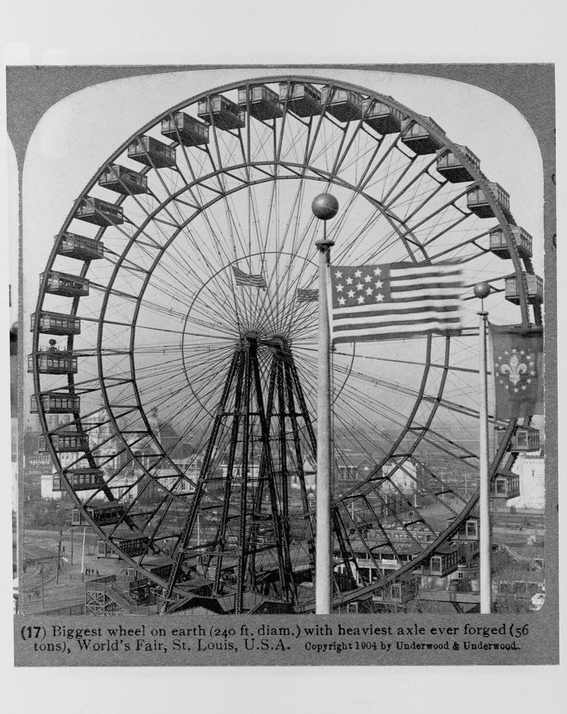 Detail of Ferris Wheel at Saint Louis World's Fair by Anonymous
