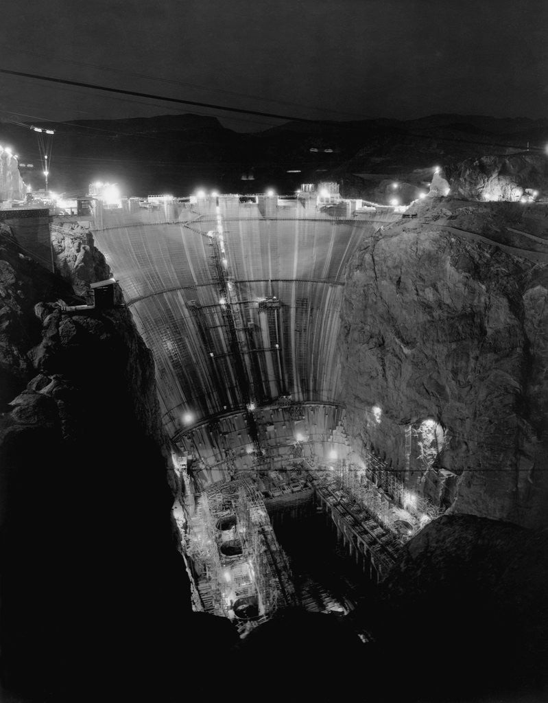 Detail of Boulder Dam Under Construction by Anonymous