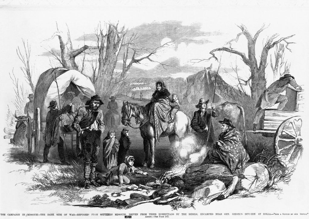 Detail of Civil War Refugee Camp by Anonymous