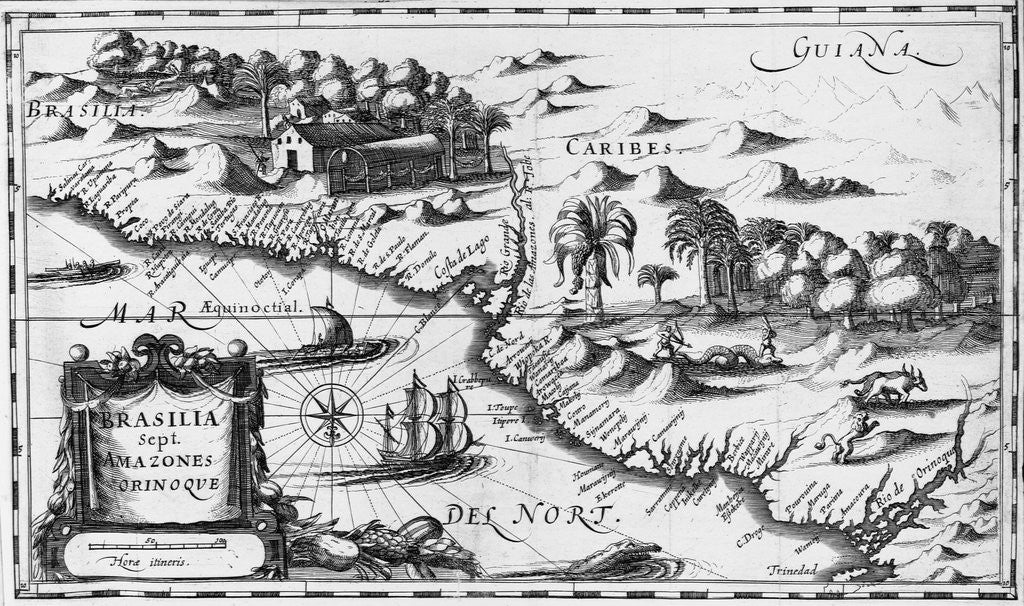 Detail of Old Map of the Northern Coast of South America by Anonymous