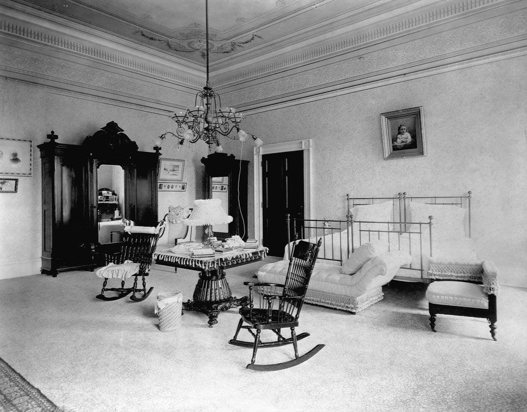 Detail of Bedroom of First Lady Ida Saxon McKinley by Anonymous