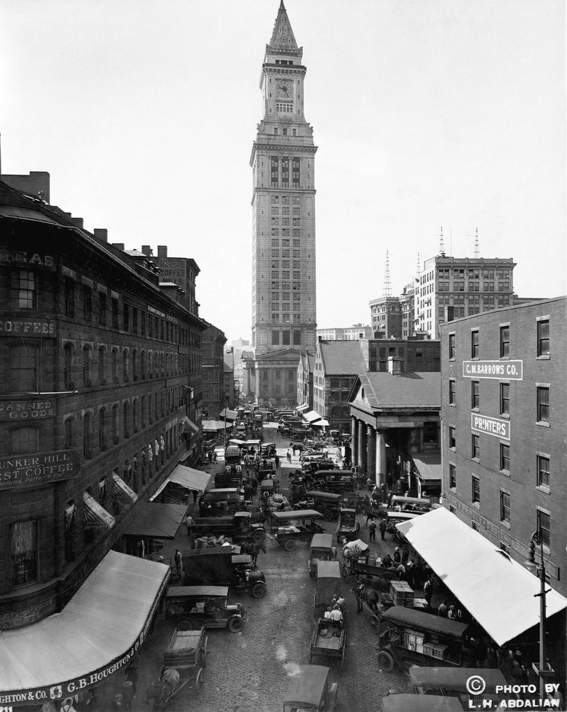 Detail of Custom House and Commercial Street by Anonymous