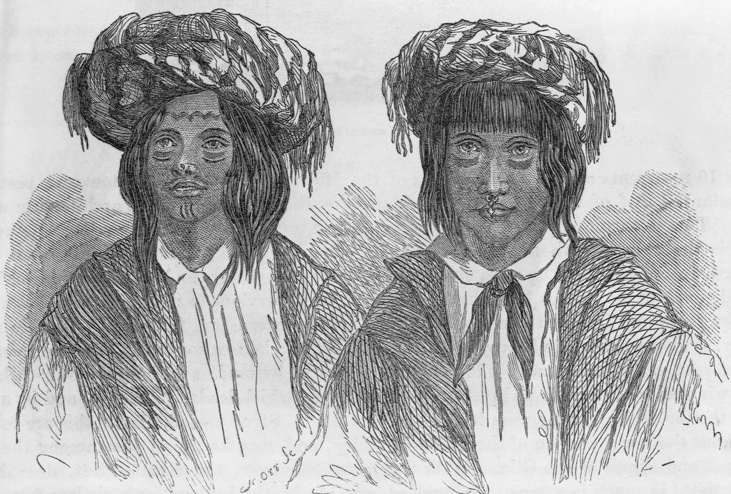 Detail of Illustration of Two Choctaw Men by Anonymous
