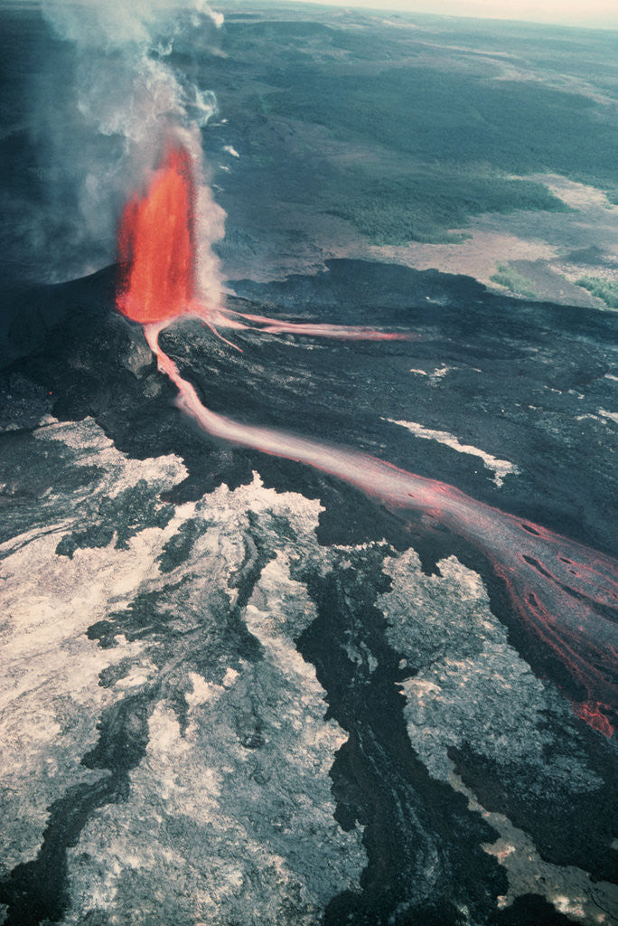 Detail of Eruption of Pu'u O'o Crater by Anonymous