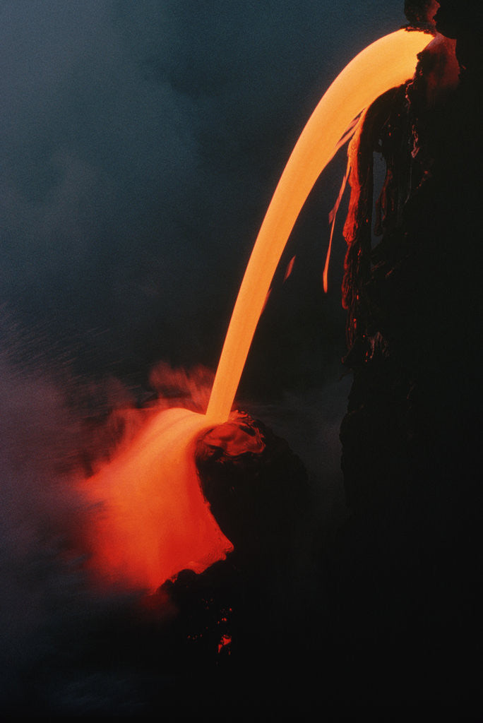 Detail of Lava Tube Pouring into the Ocean by Anonymous