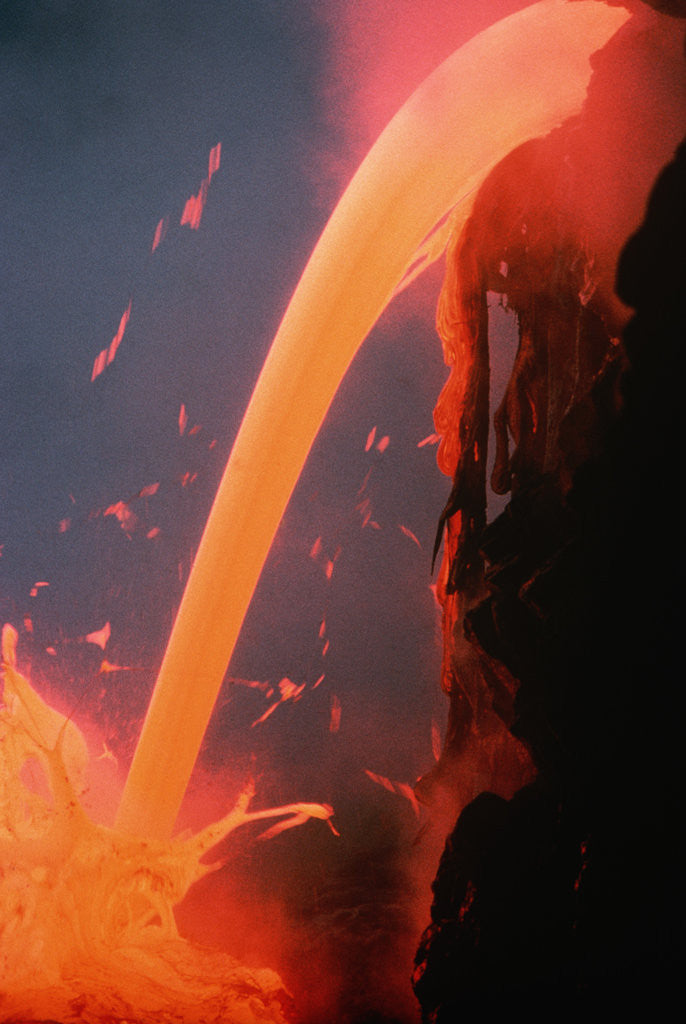 Detail of Lava Tube Pours Into Ocean by Anonymous