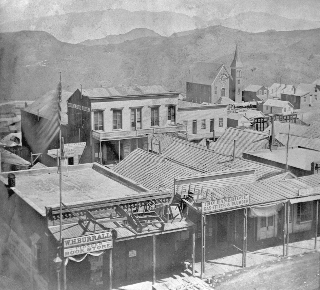 Detail of View of Virginia City from the International Hotel by Anonymous