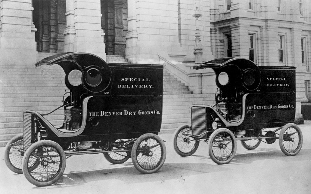 Detail of White Steam Trucks by Anonymous