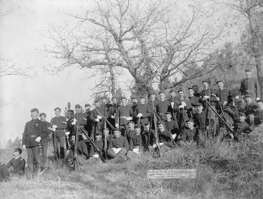 Detail of U.S. Infantry Resting near Fort Meade by Anonymous