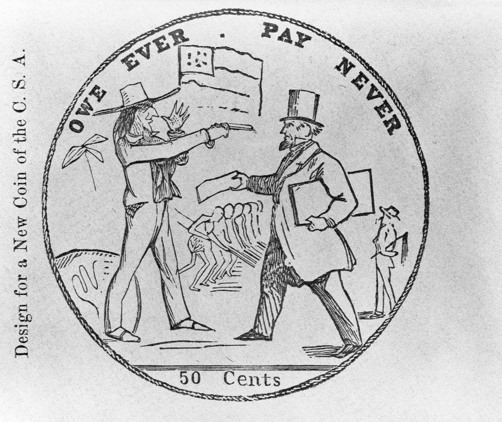 Detail of Design For a New Coin of the C.S.A. by Anonymous
