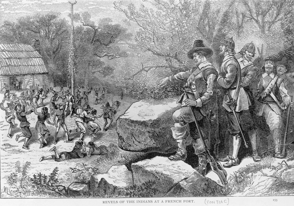 Detail of Revels of Indians at a French Fort by Anonymous