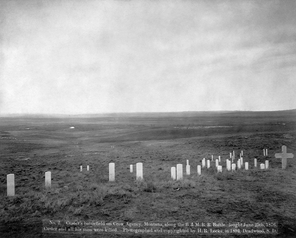 Detail of Custer's Battlefield Cemetery by Corbis