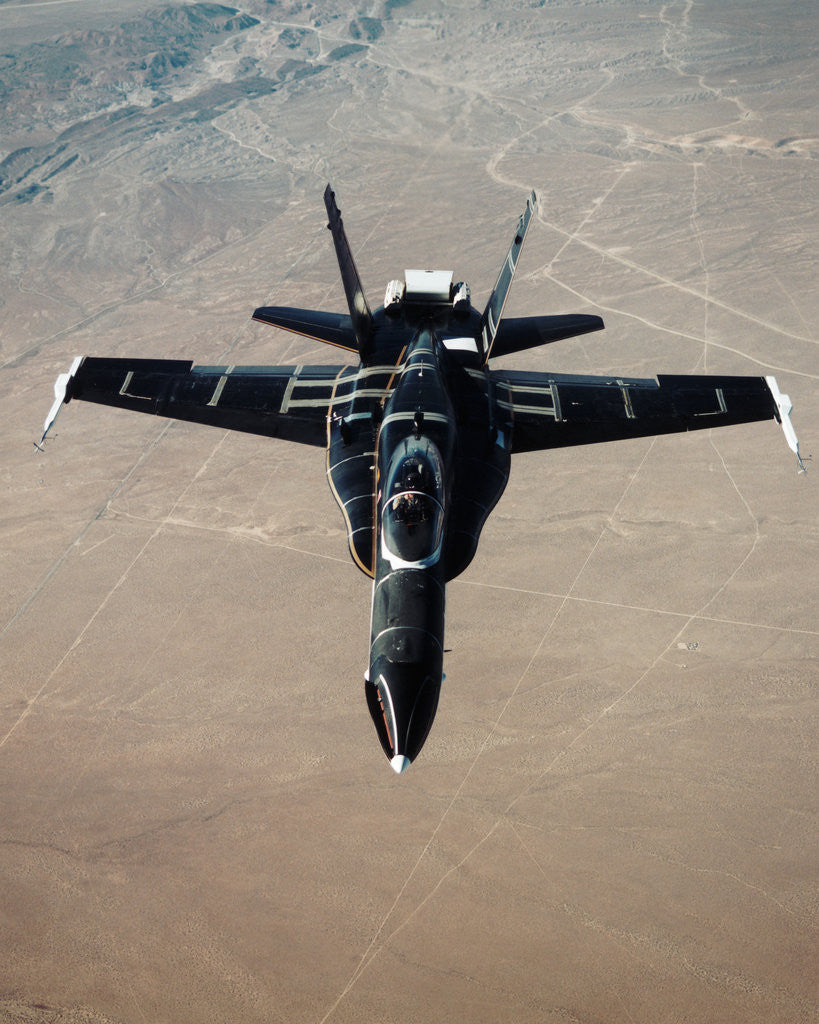 Detail of Modified NASA F-18 in Flight by Anonymous