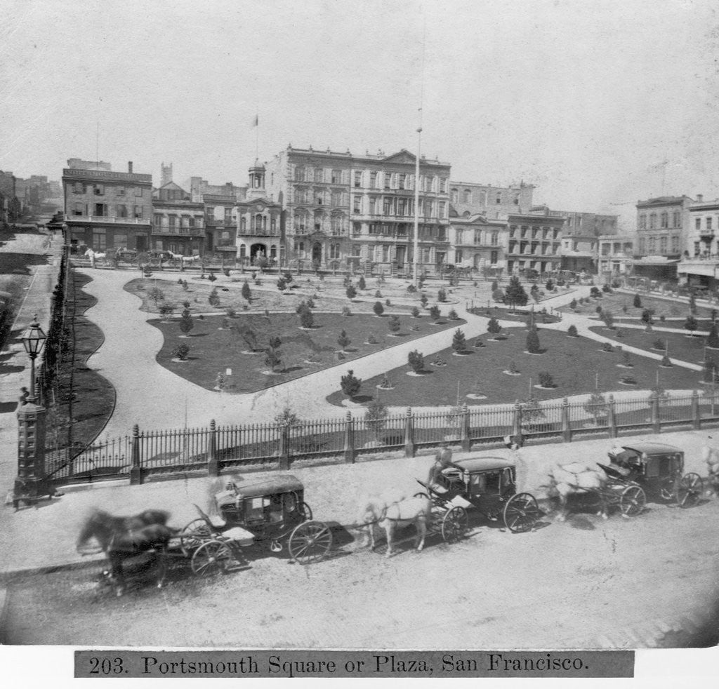 Detail of Portsmouth Plaza in San Francisco, California by Anonymous