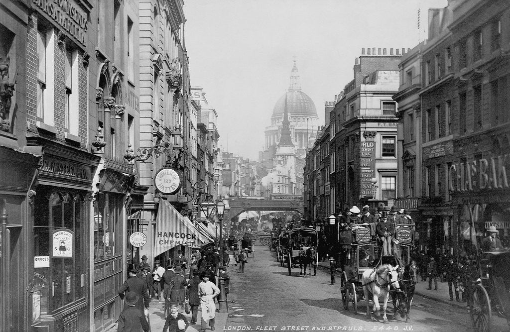 Detail of Fleet Street by Anonymous