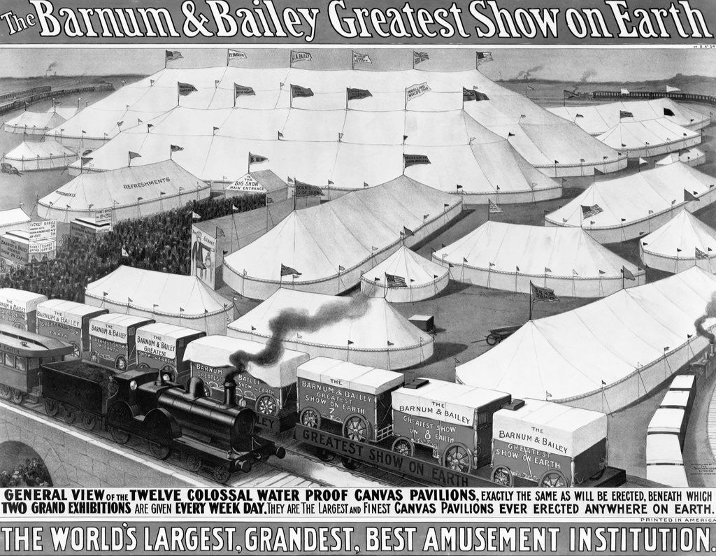 Detail of Barnum & Bailey Greatest Show on Earth Poster by Anonymous
