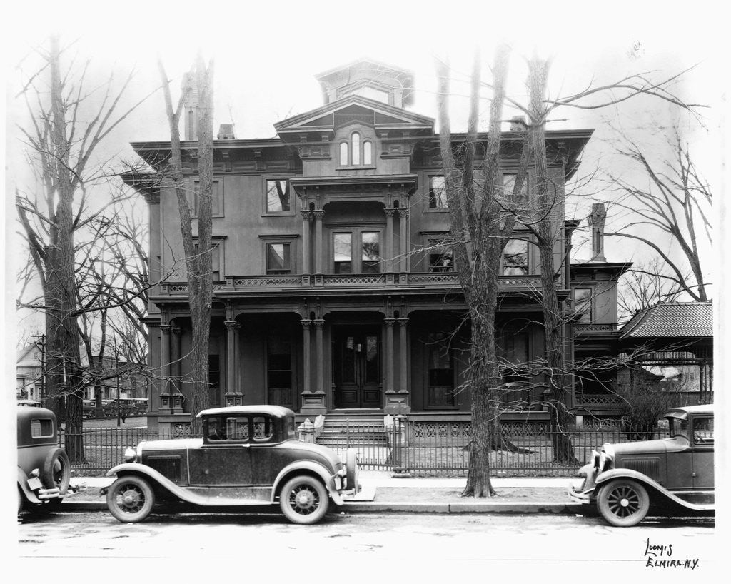 Detail of Family Home of Olivia Langdon, Mark Twain's Wife by Anonymous