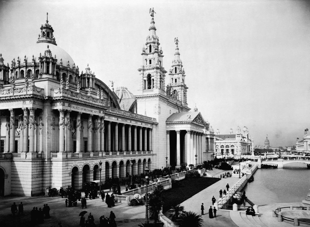 Detail of Palace of Mechanic Arts in Chicago Fair by Anonymous