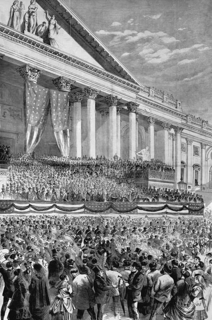 Detail of Wood Engraving Inauguration of President Grant by Anonymous