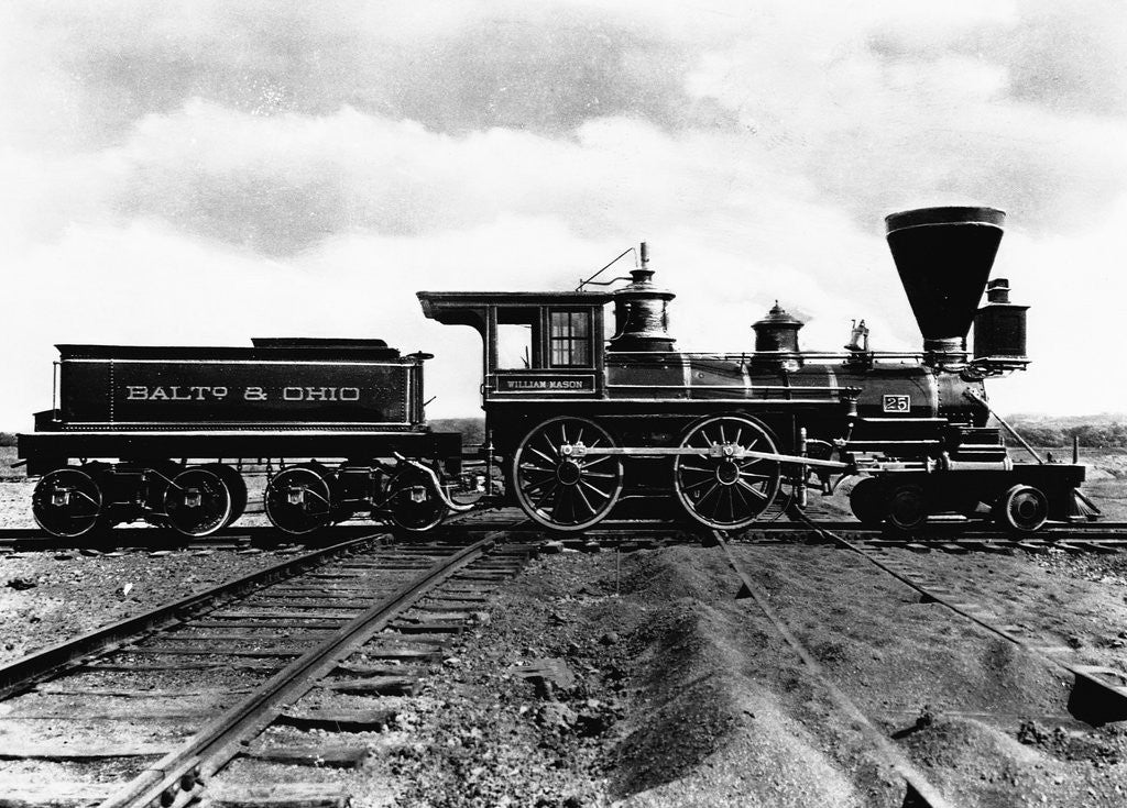 Detail of The William Mason Locomotive by Anonymous