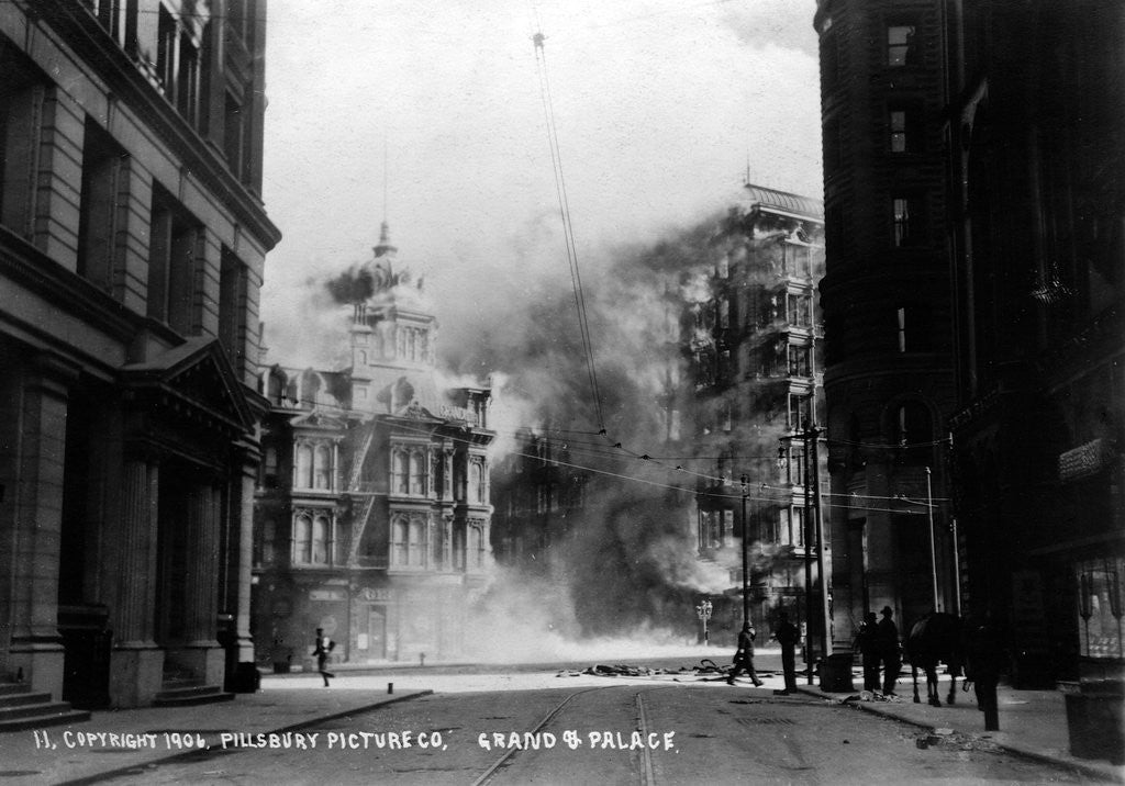 Detail of The Grand Palace on Fire by Anonymous