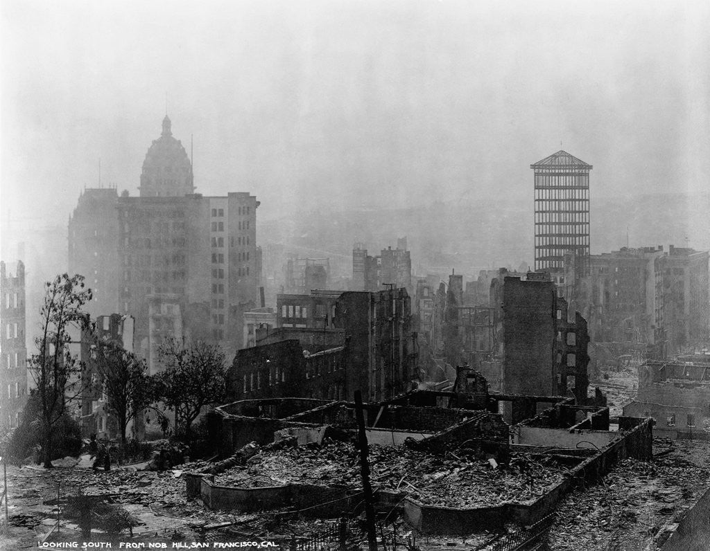 Detail of Buildings Leveled by Earthquake and Fire by Anonymous